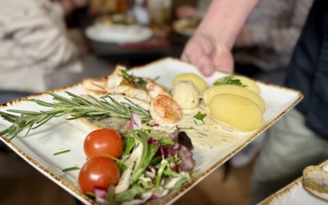 Fischgerichte mit aus der Küche